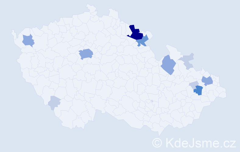 Příjmení: 'Romančák', počet výskytů 31 v celé ČR