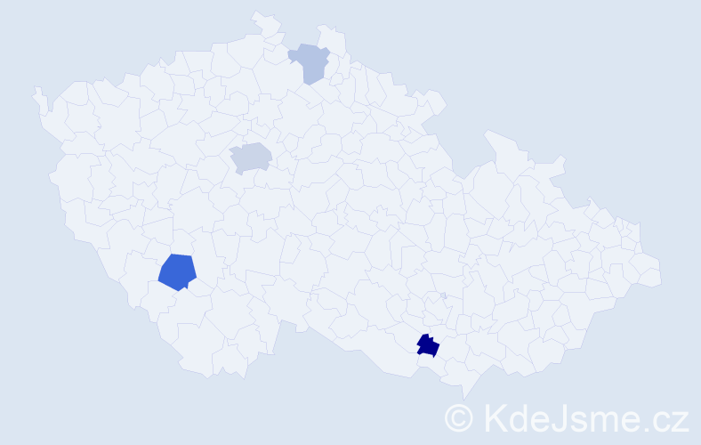 Příjmení: 'Diachenko', počet výskytů 8 v celé ČR