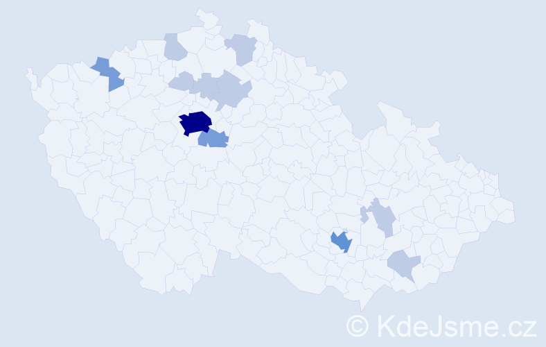 Příjmení: 'Tyshchenko', počet výskytů 27 v celé ČR