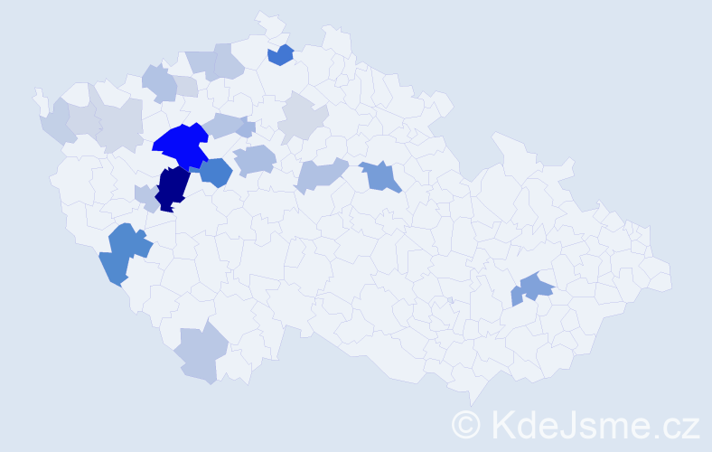 Příjmení: 'Spalová', počet výskytů 82 v celé ČR