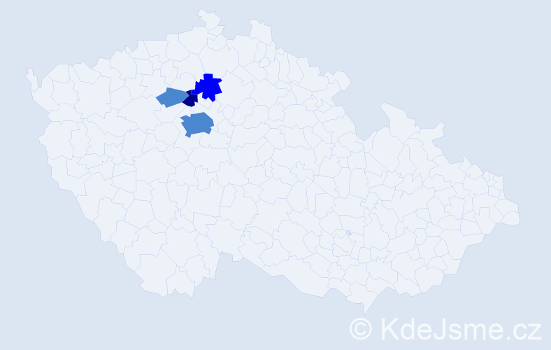 Příjmení: 'Ekhardová', počet výskytů 7 v celé ČR