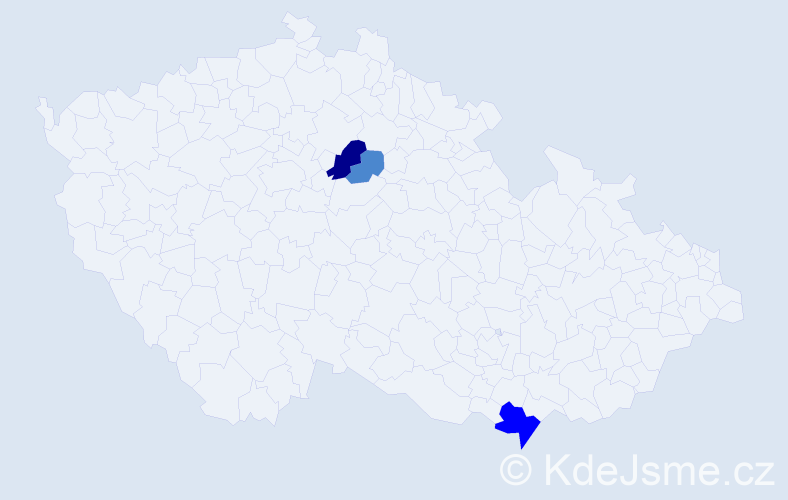 Příjmení: 'Fábinová', počet výskytů 9 v celé ČR
