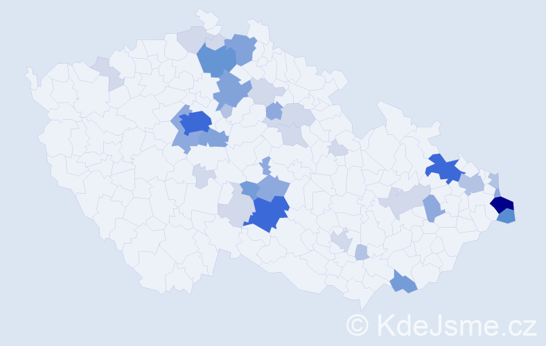 Příjmení: 'Lacek', počet výskytů 112 v celé ČR