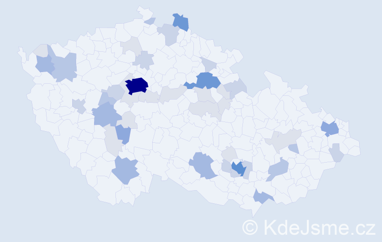 Příjmení: 'Labská', počet výskytů 131 v celé ČR