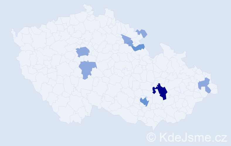 Příjmení: 'Papš', počet výskytů 23 v celé ČR