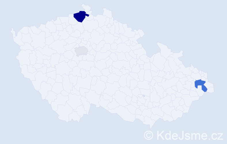 Příjmení: 'Valušáková', počet výskytů 6 v celé ČR