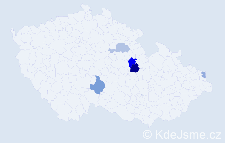Příjmení: 'Zrutská', počet výskytů 7 v celé ČR