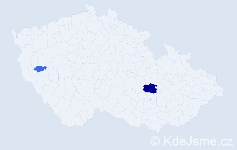 Příjmení: 'Furmanczuková', počet výskytů 5 v celé ČR