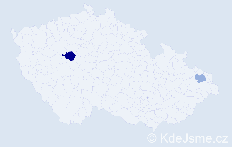 Příjmení: 'Lippa', počet výskytů 5 v celé ČR