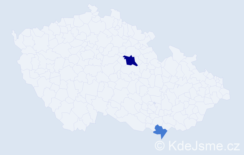 Příjmení: 'Trott', počet výskytů 4 v celé ČR