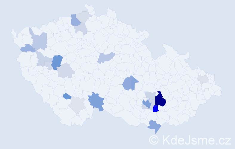 Příjmení: 'Kreutzer', počet výskytů 65 v celé ČR