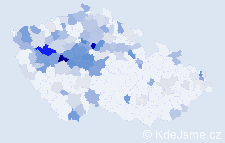 Příjmení: 'Kaucká', počet výskytů 427 v celé ČR