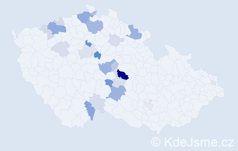 Příjmení: 'Venhauerová', počet výskytů 72 v celé ČR