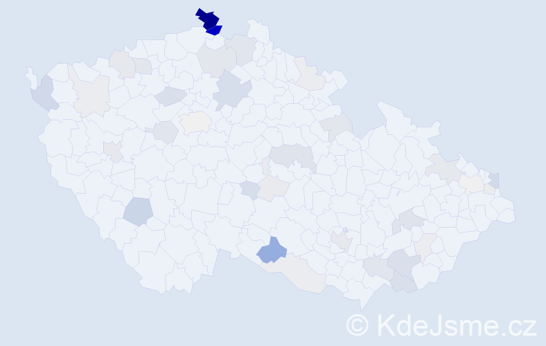 Příjmení: 'Hučko', počet výskytů 133 v celé ČR