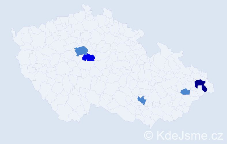 Příjmení: 'Krus', počet výskytů 20 v celé ČR