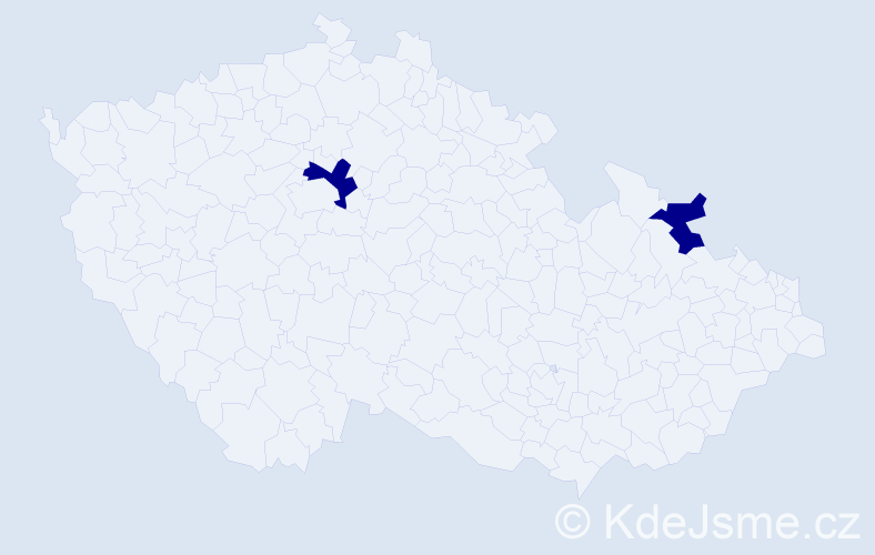 Příjmení: 'Chnapková', počet výskytů 2 v celé ČR