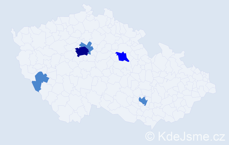 Příjmení: 'Kalynskyy', počet výskytů 8 v celé ČR