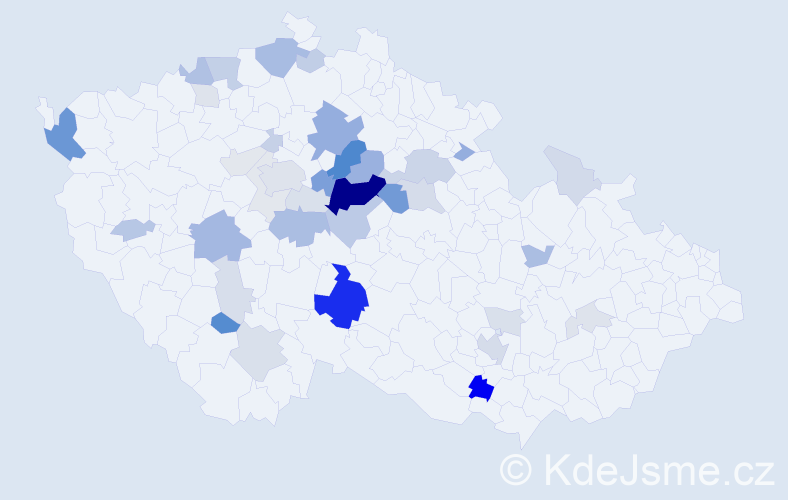 Příjmení: 'Čábelková', počet výskytů 124 v celé ČR