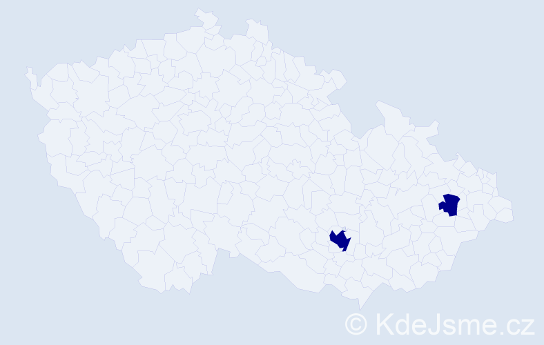 Příjmení: 'Voloshchakevych', počet výskytů 2 v celé ČR