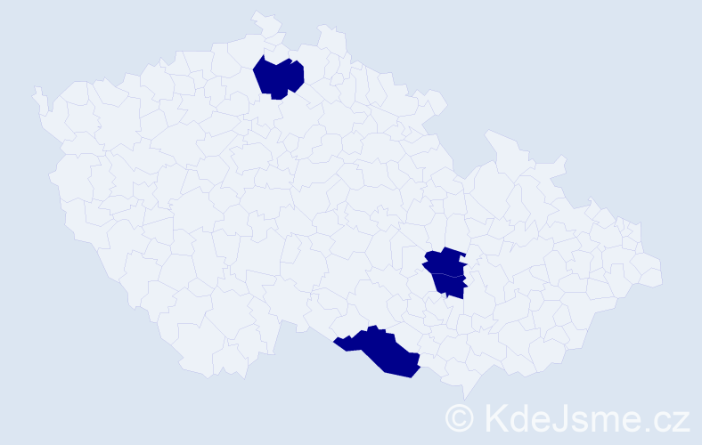Příjmení: 'Enkhtuya', počet výskytů 4 v celé ČR