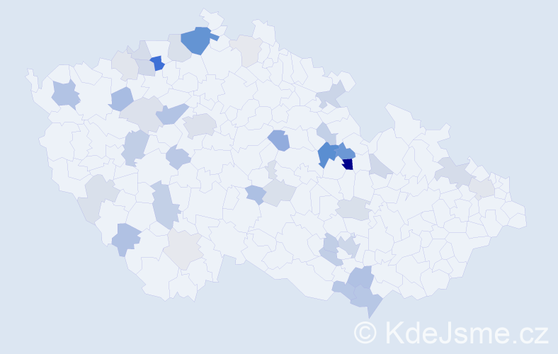 Příjmení: 'Cibulová', počet výskytů 102 v celé ČR