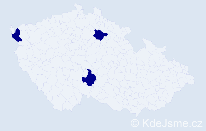 Příjmení: 'Fehyr', počet výskytů 3 v celé ČR