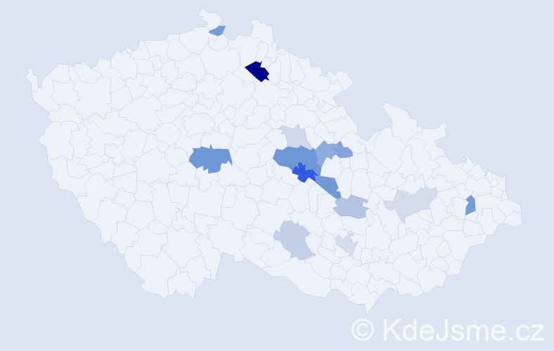 Příjmení: 'Zlevor', počet výskytů 26 v celé ČR