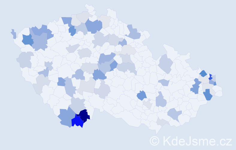 Příjmení: 'Timko', počet výskytů 158 v celé ČR