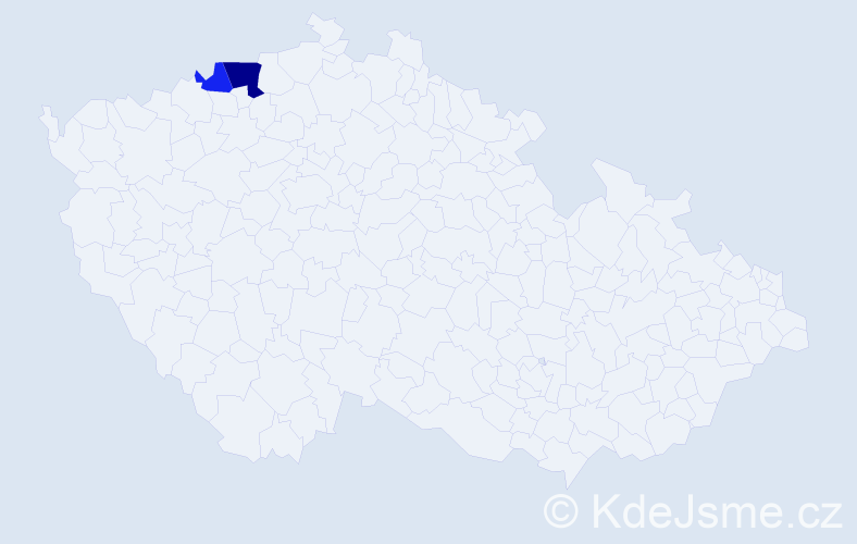 Příjmení: 'Peterfi', počet výskytů 8 v celé ČR