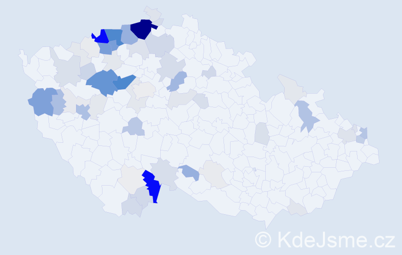 Příjmení: 'Nistorová', počet výskytů 326 v celé ČR