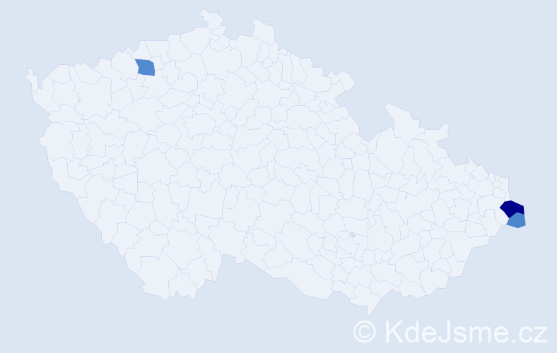 Příjmení: 'Szturcek', počet výskytů 9 v celé ČR