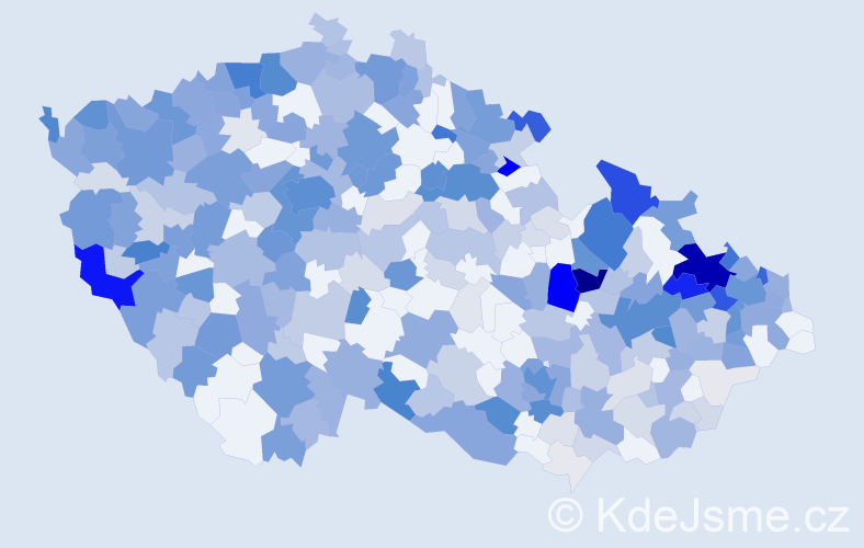 Příjmení: 'Wolf', počet výskytů 1451 v celé ČR