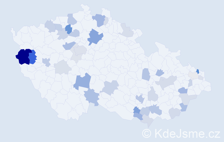 Příjmení: 'Majerčíková', počet výskytů 97 v celé ČR