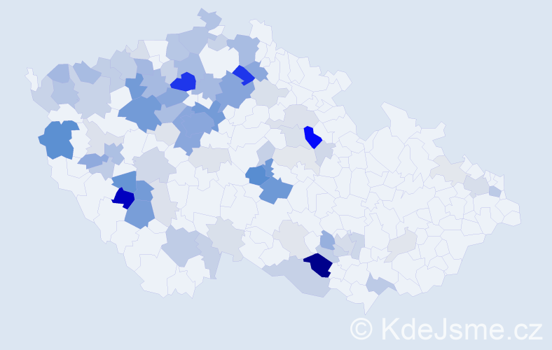 Příjmení: 'Štrosová', počet výskytů 298 v celé ČR