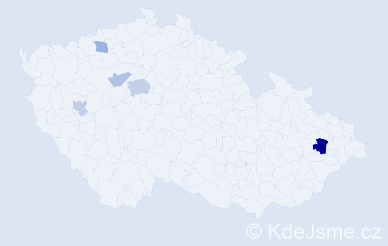 Příjmení: 'Toumi', počet výskytů 12 v celé ČR