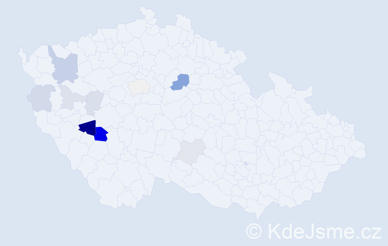 Příjmení: 'Šlehubr', počet výskytů 21 v celé ČR