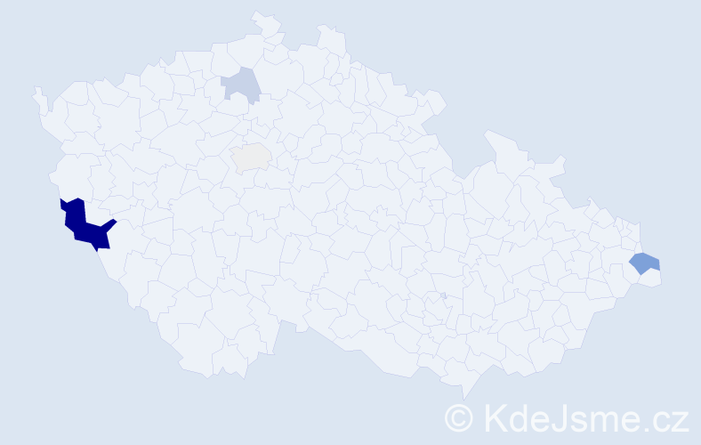 Příjmení: 'Cimbolincová', počet výskytů 13 v celé ČR