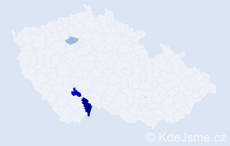 Příjmení: 'Tomasková', počet výskytů 7 v celé ČR
