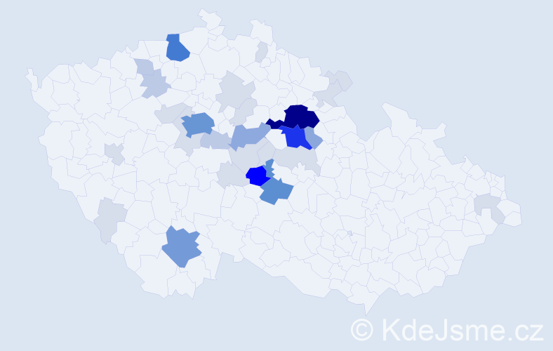 Příjmení: 'Rejnková', počet výskytů 105 v celé ČR
