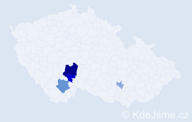 Příjmení: 'Čančurová', počet výskytů 19 v celé ČR