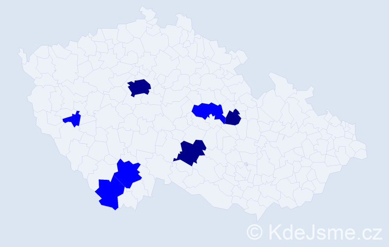 Příjmení: 'Aigner', počet výskytů 10 v celé ČR