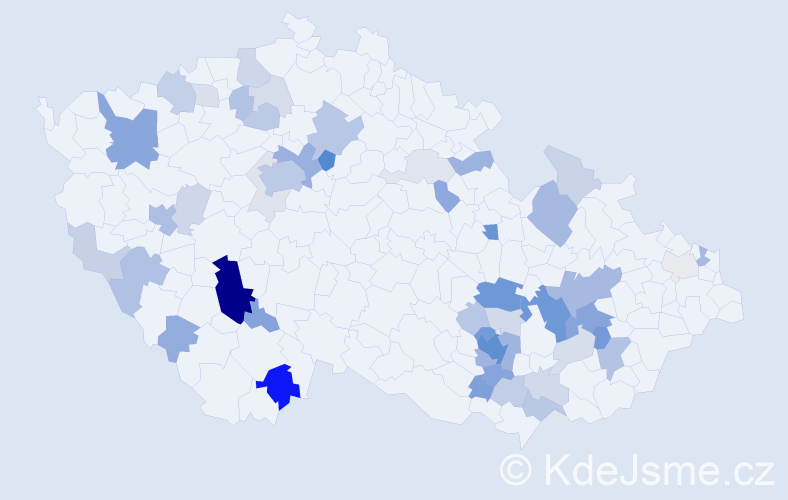 Příjmení: 'Fritzová', počet výskytů 158 v celé ČR
