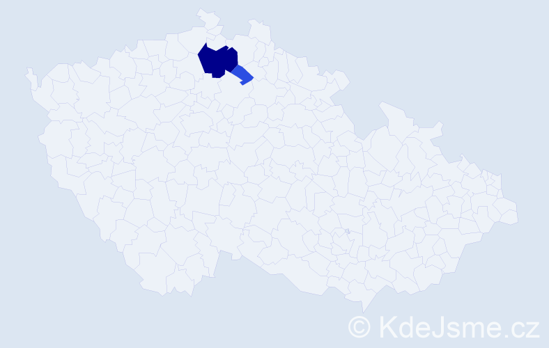 Příjmení: 'Riljak', počet výskytů 8 v celé ČR