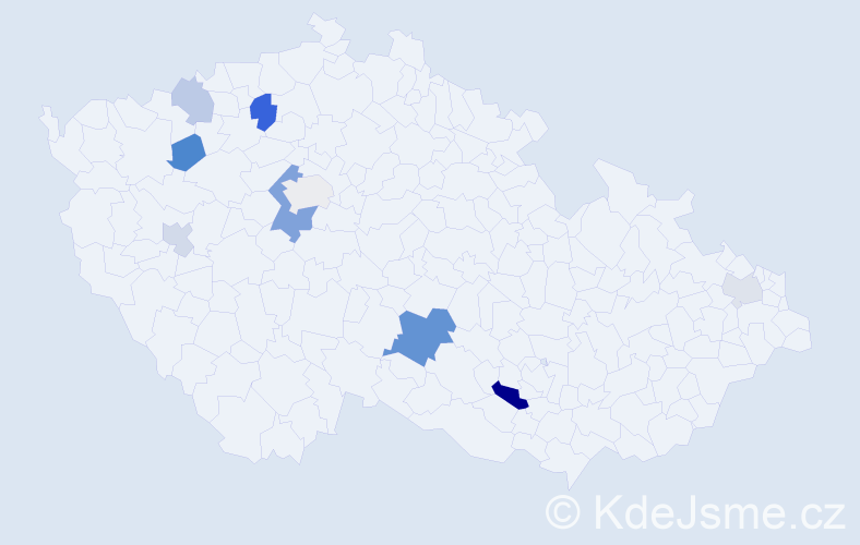 Příjmení: 'Haut', počet výskytů 17 v celé ČR