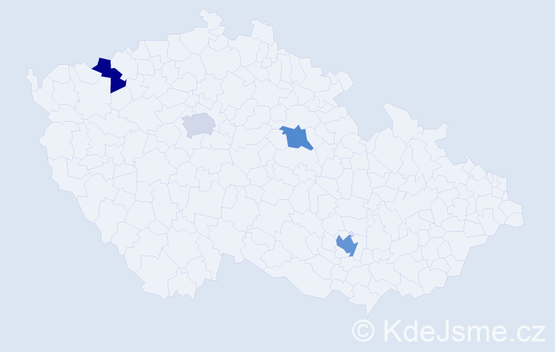 Příjmení: 'Cutler', počet výskytů 5 v celé ČR