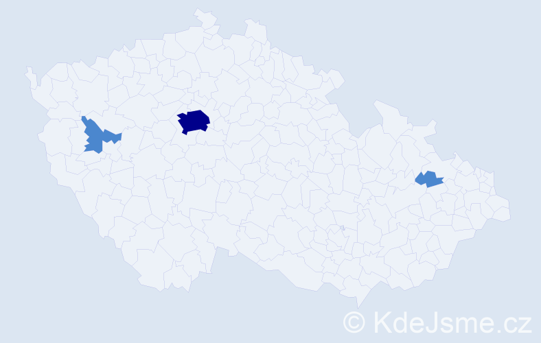 Příjmení: 'Leffová', počet výskytů 5 v celé ČR