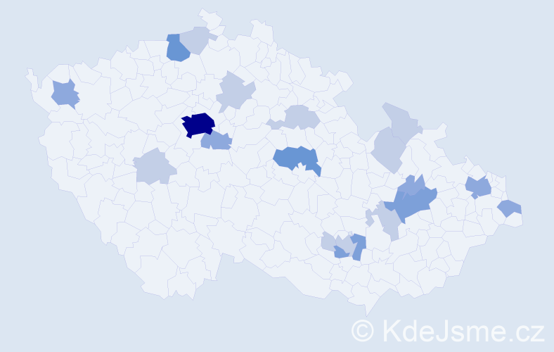 Příjmení: 'Černilová', počet výskytů 44 v celé ČR