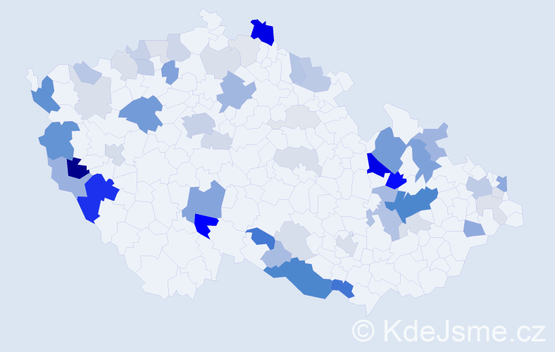 Příjmení: 'Kauerová', počet výskytů 169 v celé ČR