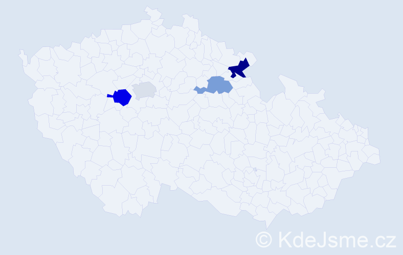 Příjmení: 'Recinová', počet výskytů 11 v celé ČR