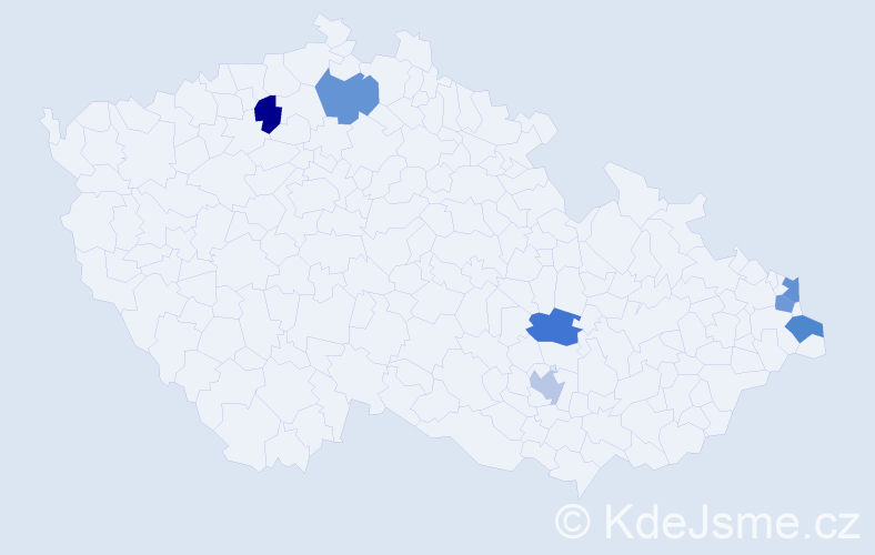 Příjmení: 'Messerschmidt', počet výskytů 7 v celé ČR